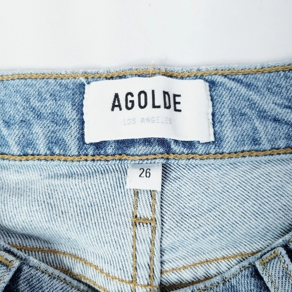 Agolde Nico High Rise Slim Jeans Cliffside Wash Denim Size 26 - Picture 8 of 12